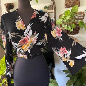 Beautiful Cropped Wrap Top